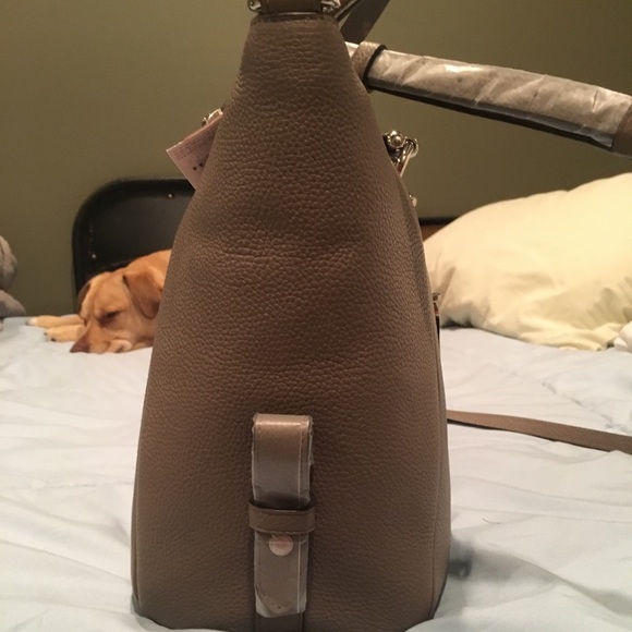 NWT Coach Pebbled Gray Leather Satchel - Picture 5 of 8